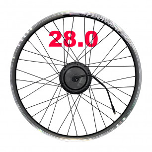 Мотор колесо заднее в сборе, с ободом 28 дюймов, 36v 350W для велосипеда (резьба)