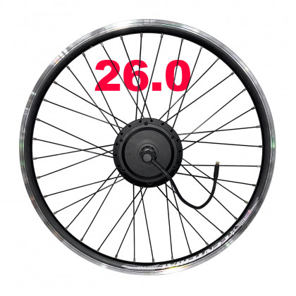 Мотор колесо заднее в сборе, с ободом 26 дюймов, 36v 350W для велосипеда (втулка), фото № 1 - ukr-mobil.com