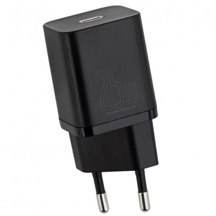 Сетевое зарядное устройство Baseus Super Si Quick Charger (CCSP020101), 25W, 1xType-C, Black, фото № 5 - ukr-mobil.com