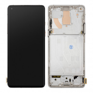 Дисплей OnePlus 8, с тачскрином, с рамкой, Original, Silver
