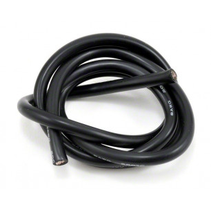 Провод силиконовый 8AWG, чёрный 1м (1650х0,08 мм)