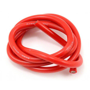 Провод силиконовый 8AWG, красный 1м (1650х0,08 мм)
