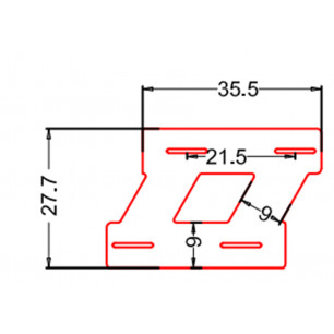 Никелевая лента двойная косая для точечной сварки аккумуляторов 21700, 27.7 мм x 21.5 мм, 10 метров
