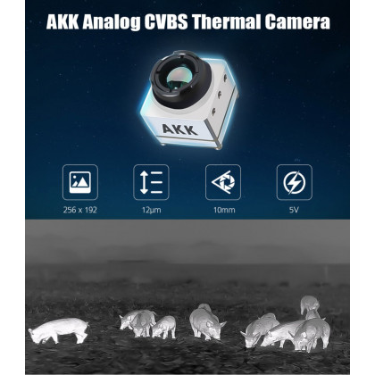 Камера для дрона FPV AKK, тепловизионная, аналоговая, 256 х 192, фото № 4 - ukr-mobil.com