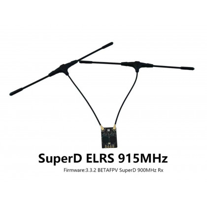 Приемник ELRS 915 MHz SuperD, BetaFPV 900 RX, (прошивка 3.3.2), с 2 антеннами Immortal T, фото № 1 - ukr-mobil.com