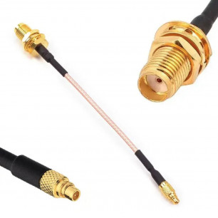 Пигтейл для антенны, кабель антенный, SMA Female - MMCX Male, 12 см