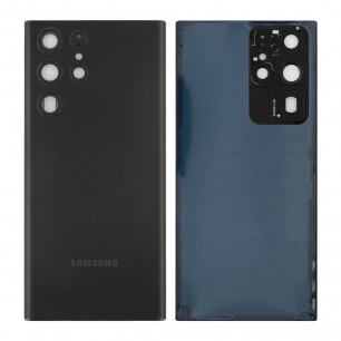 Задняя крышка Samsung S908 Galaxy S22 Ultra, с стеклом камеры, Original PRC, Phantom Black