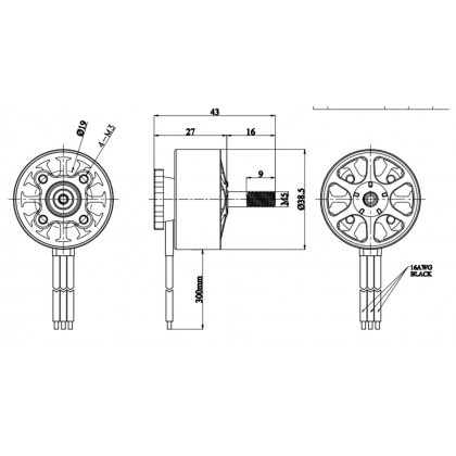 Мотор бесколлекторный Arthur Flash Hobby M3110 900KV, Mars Series, фото № 4 - ukr-mobil.com