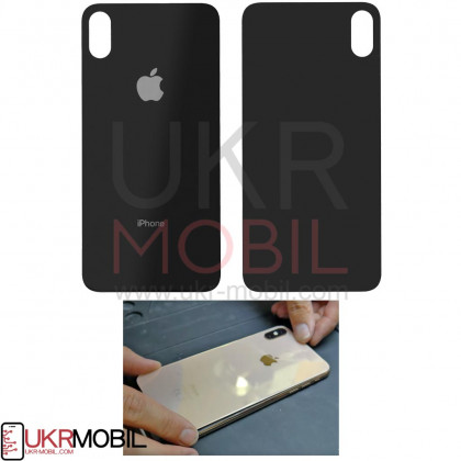 Задняя крышка Apple iPhone X, большой вырез под камеру, Black, фото № 1 - ukr-mobil.com