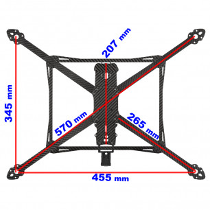 Рама для дрона FPV, Mark4 V3, 13 дюймов, карбоновая