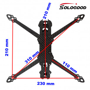 Рама для дрона FPV, Mark4, 7 дюймов, 295 мм, карбоновая, Sologood