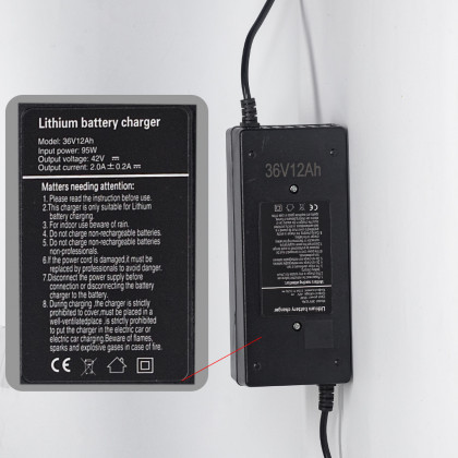 Зарядное устройство Li-ion 36V 2A, для самоката Xiaomi Mijia M365, выходное напряжение 42V, с индикацией заряда, фото № 2 - ukr-mobil.com