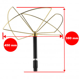 Антенна клеверная для средств РЭБ, 385-485 MHz, 100W, N-J