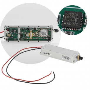 Модуль помех (jammer) 433 MHz (415-485 MHz), Gan 50W, 47 dBm, SMA, (цыфровой микроконтроллер ARM, LoRa)