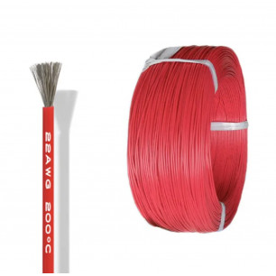 Провод силиконовый 22AWG, красный 1м (60х0,08 мм)