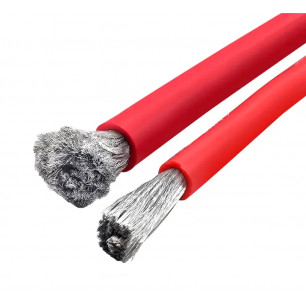 Провод силиконовый 2AWG, красный 1м (14000х0,08 мм)