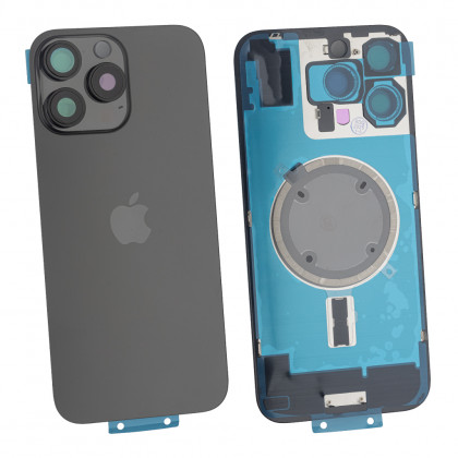 Задняя крышка Apple iPhone 16 Pro Max, с стеклом камеры, с магнитом, Original PRC, Black Titanium, фото № 4 - ukr-mobil.com