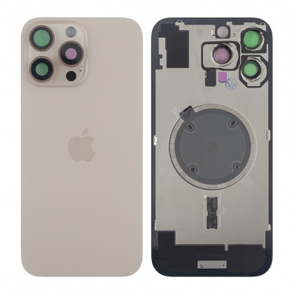 Задняя крышка Apple iPhone 16 Pro Max, с стеклом камеры, с магнитом, Original PRC, Desert Titanium, фото № 1 - ukr-mobil.com