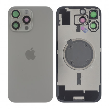 Задняя крышка Apple iPhone 16 Pro Max, с стеклом камеры, с магнитом, Original PRC, Natural Titanium, фото № 1 - ukr-mobil.com