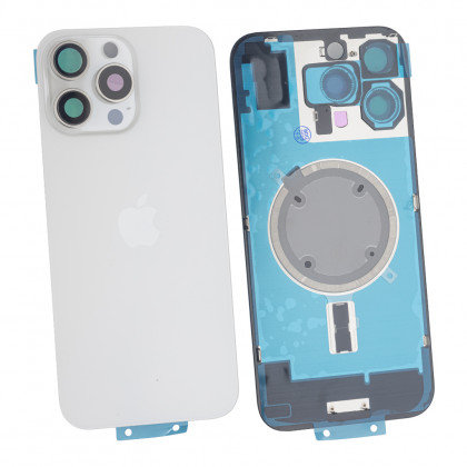 Задняя крышка Apple iPhone 16 Pro Max, с стеклом камеры, с магнитом, Original PRC, White Titanium, фото № 2 - ukr-mobil.com