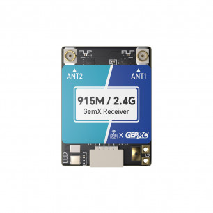 Приемник GEPRC ELRS 915 MHz / 2.4 GHz Gemini Xrossband Receiver, с 2 антеннами Immortal T