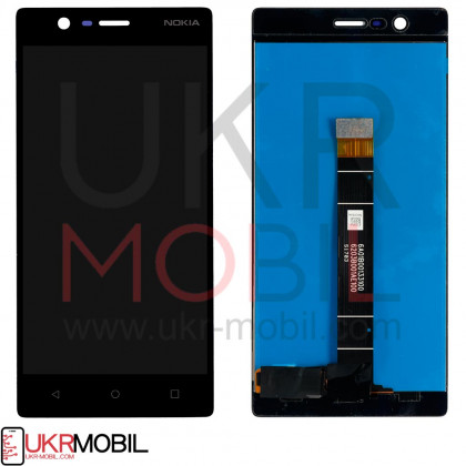 Дисплей Nokia 3 Dual Sim TA-1020, TA-1028, TA-1032, TA-1038, с тачскрином, Black - ukr-mobil.com