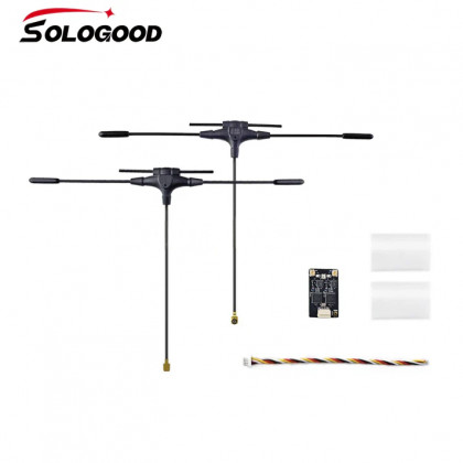 Приемник SoloGood ELRS Gemini 2.4G | 915 mHz , с 2 антеннами Immortal T, фото № 1 - ukr-mobil.com