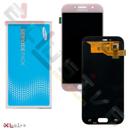Дисплей Samsung A520 Galaxy A5 2017, GH97-19733D, с тачскрином, Original, Pink - ukr-mobil.com