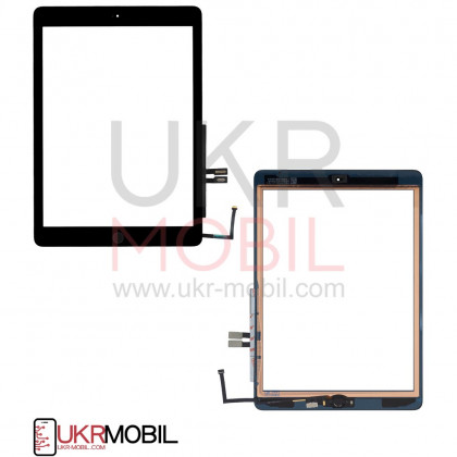 Сенсор (тачскрин) Apple iPad 9.7 2018 (A1893, A1954), с кнопкой HOME, Original, Black, фото № 1 - ukr-mobil.com