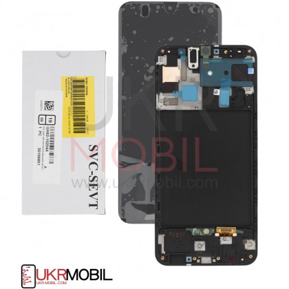 Дисплей Samsung A505 Galaxy A50 2019, GH82-19204A, с тачскрином, рамкой, Service Pack Original, Black - ukr-mobil.com