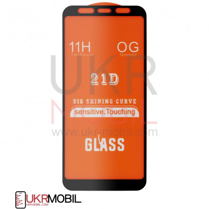 Защитное стекло Samsung A730 Galaxy A8 Plus 2018, Full Glue 2.5D, Black - ukr-mobil.com