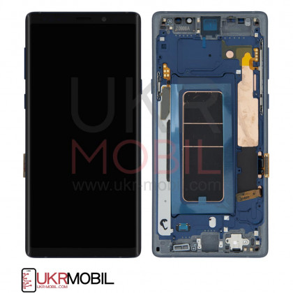 Дисплей Samsung N960 Galaxy Note 9, с тачскрином, рамкой, Original PRC, Blue, фото № 1 - ukr-mobil.com