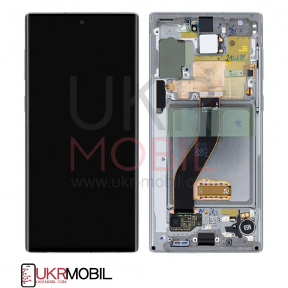 Дисплей Samsung N970 Galaxy Note 10, с тачскрином, рамкой, Original PRC, Silver - ukr-mobil.com