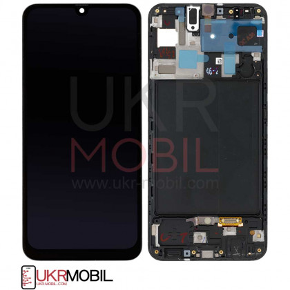 Дисплей Samsung A505 Galaxy A50 2019, с тачскрином, рамкой, Original PRC, Black - ukr-mobil.com
