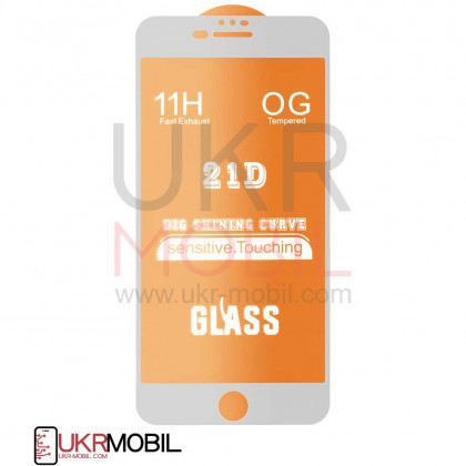 Защитное стекло Apple iPhone 7 Plus, iPhone 8 Plus, Full Glue 2.5D, White - ukr-mobil.com