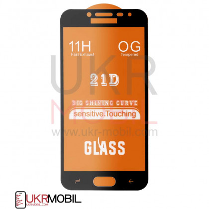 Защитное стекло Samsung J250 Galaxy J2 2018, Full Glue 2.5D, Black - ukr-mobil.com