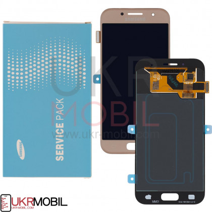 Дисплей Samsung A320 Galaxy A3 2017, GH97-19732B (SERVICE PACK ORIGINAL)  с тачскрином Gold - ukr-mobil.com