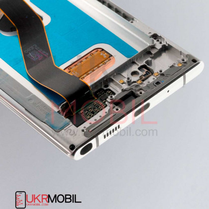 Дисплей Samsung N975 Galaxy Note 10 Plus, с тачскрином, рамкой, Original PRC, Silver, фото № 2 - ukr-mobil.com