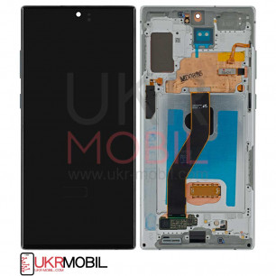 Дисплей Samsung N975 Galaxy Note 10 Plus, с тачскрином, рамкой, Original PRC, Silver