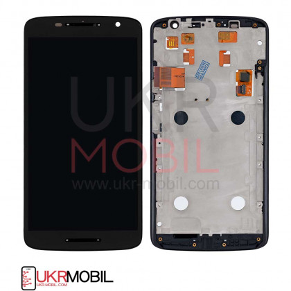 Дисплей Motorola XT1562 Moto X Play, XT1563 X Play, с тачскрином, с рамкой, Original PRC, Black - ukr-mobil.com