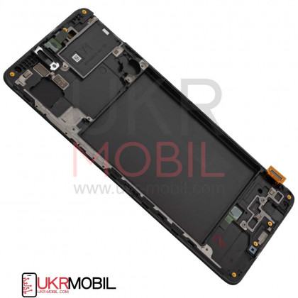 Дисплей Samsung A715 Galaxy A71, GH82-22152A, с тачскрином, рамкой, Service Pack Original, Black, фото № 4 - ukr-mobil.com
