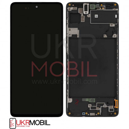 Дисплей Samsung A715 Galaxy A71, GH82-22152A, с тачскрином, рамкой, Service Pack Original, Black, фото № 5 - ukr-mobil.com