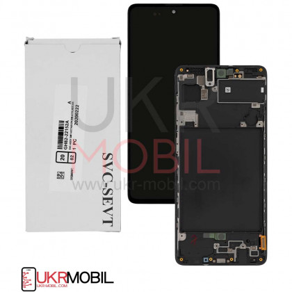 Дисплей Samsung A715 Galaxy A71, GH82-22152A, с тачскрином, рамкой, Service Pack Original, Black, фото № 2 - ukr-mobil.com