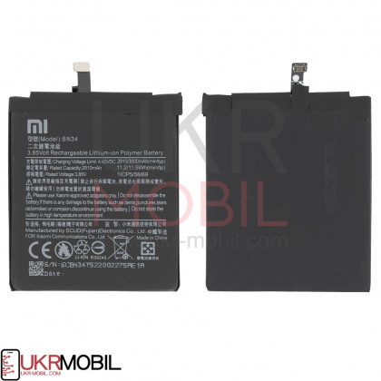Аккумулятор Xiaomi Redmi 5A, BN34, (3000mAh), High Quality - ukr-mobil.com