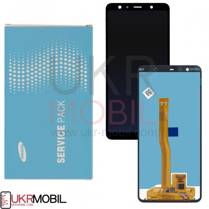Дисплей Samsung A750 Galaxy A7 2018, GH96-12078A, с тачскрином, Service Pack Original, Black, фото № 1 - ukr-mobil.com