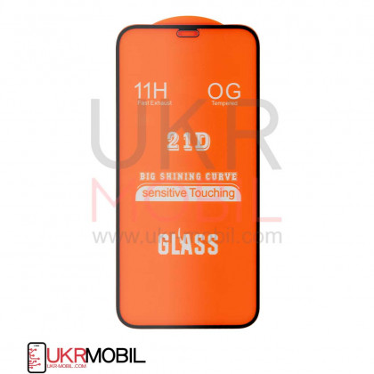 Защитное стекло Apple iPhone 12, Full Glue 2.5D, Black - ukr-mobil.com