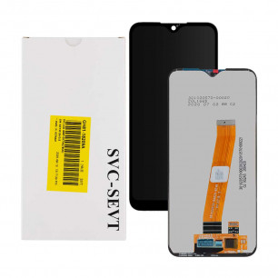Дисплей Samsung A015 Galaxy A01, GH81-18209A, с тачскрином, узкий коннектор, Service Pack Original, Black