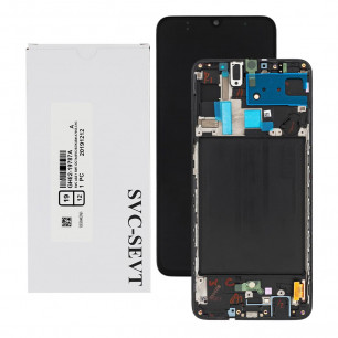 Дисплей Samsung A705 Galaxy A70 2019, GH82-19747A, с тачскрином, с рамкой, Service Pack Original, Black
