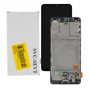 Дисплей Samsung A415 Galaxy A41, GH82-22860A, с тачскрином, рамкой, Service Pack Original, Black