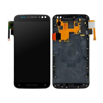 Дисплей Motorola XT1570, XT1572, XT1575 Moto X Style, с тачскрином, рамкой, Black - ukr-mobil.com